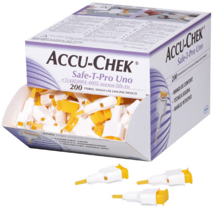 Ланцеты AccuChek Safe-T-Pro-Uno №200